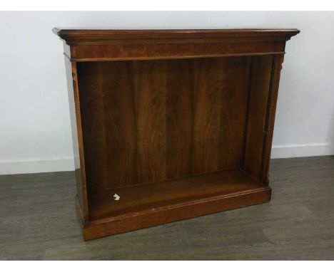 WALNUT OPEN BOOKCASE with adjustable shelves92cm x 108cm 