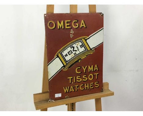 ENAMEL WATCH SIGN for Omega, Cyma and Tissot 50 cm by 36 cm