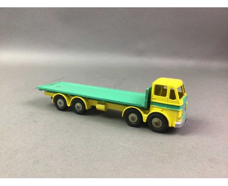 TWO DINKY LEYLAND OCTOPUS DIE CAST VEHICLES ALONG WITH A CORGI the Corgi model an Army Vehicle