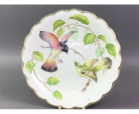 ROYAL WORCESTER, SET OF FOUR BIRDS OF DOROTHY DOUGHTY DESSERT PLATES all limited edition and boxed