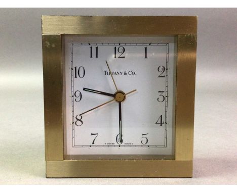 TIFFANY & CO. ALARM CLOCK with pouch and boxAt the time of this condition report the clock appears to be running. Several mar