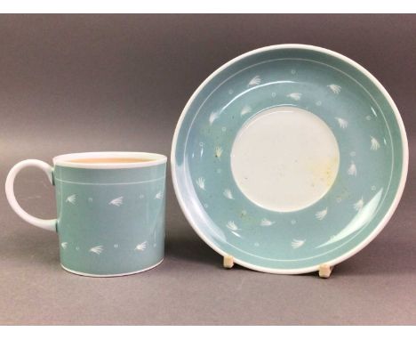 SUSIE COOPER DESIGN PART TEA SERVICE comprising of cups and saucers in various differen't patterns, along with an Edinburgh C