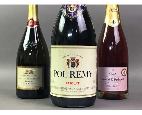 FOUR BOTTLES OF SPARKLING WINE INCLUDING A MAGNUM OF POL REMY BRUT Various ABVs / 75cl &amp; 1.5LQty: 4