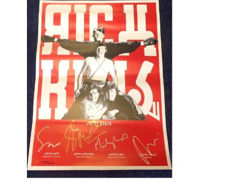 Rich Kids limited edition fully signed poster. Stunning limited edition Music Autographs poster of New Wave Band Rich Kids th
