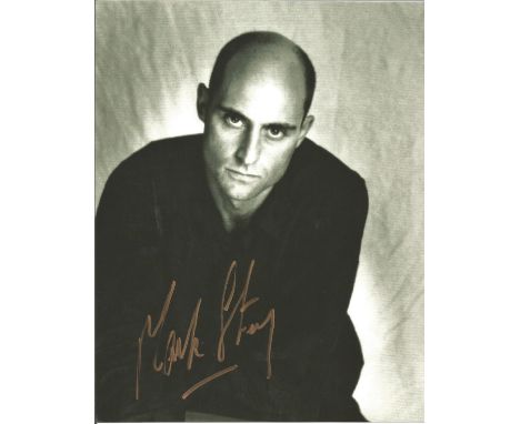 Mark Strong signed 10 x 8 colour Photoshoot Portrait Photo, from in person collection autographed at Theatre London 2015. Goo