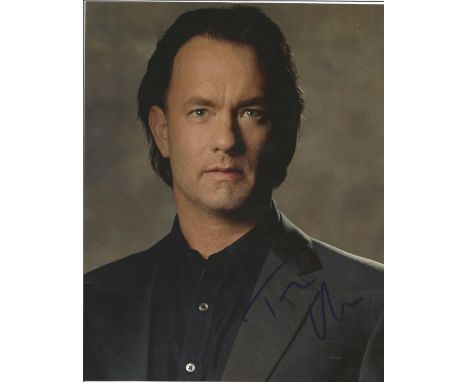 Tom Hanks signed 10 x 8 colour Photoshoot Portrait Photo, from in person collection autographed at London Premiere 2013. Good