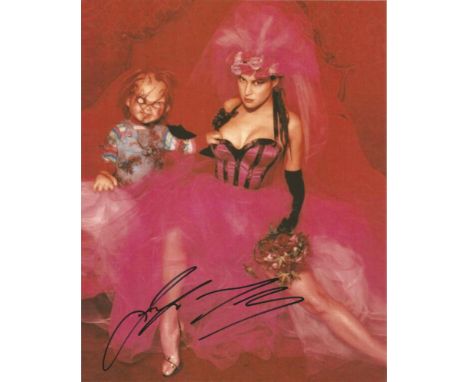 Jennifer Tilly signed 10 x 8 colour Chucky Photoshoot Portrait Photo, from in person collection autographed at Theatre London
