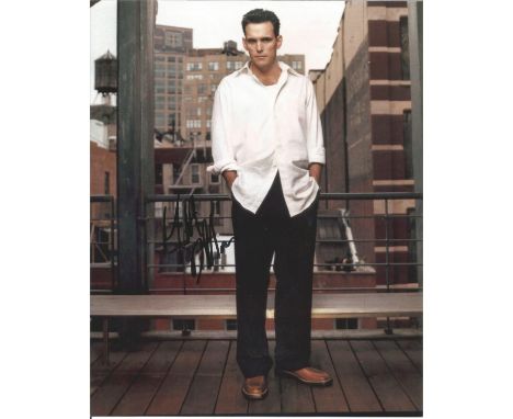 Matt Dillon signed 10 x 8 colour Photoshoot Portrait Photo, from in person collection autographed at London Baftas 2010. Good