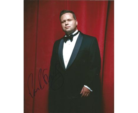 Paul Potts signed 10 x 8 colour Photoshoot Portrait Photo, from in person collection autographed at An Event In London 2009. 
