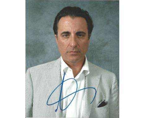 Andy Garcia signed 10 x 8 colour Photoshoot Portrait Photo, from in person collection autographed at TV Studios London 2010. 