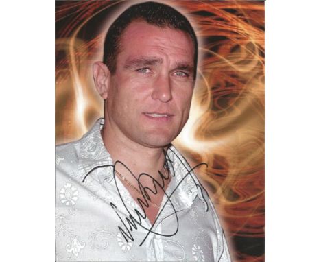 Vinnie Jones signed 10 x 8 colour Photoshoot Portrait Photo, from in person collection autographed at ITV Studios London 2006
