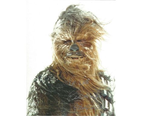 Peter Mayhew signed 10 x 8 colour Chewbacca Star Wars Portrait Photo, from in person collection autographed at London Excel 2