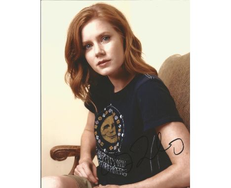 Amy Adams signed 10 x 8 colour Photoshoot Portrait Photo, from in person collection autographed at Baftas London 2014. Good C