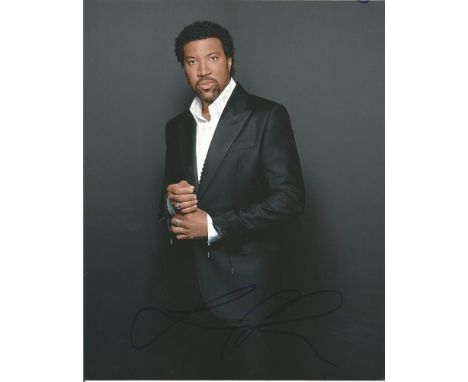 Lionel Ritchie signed 10 x 8 colour Photoshoot Portrait Photo, from in person collection autographed at ITV Studios London 20