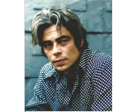 Benicio Del Toro signed 10 x 8 colour Photoshoot Portrait Photo, from in person collection autographed at London Film Festiva