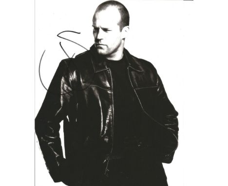 Jason Statham signed 10 x 8 b/w Transporter Portrait Photo, from in person collection autographed at London Premiere 2012. Go
