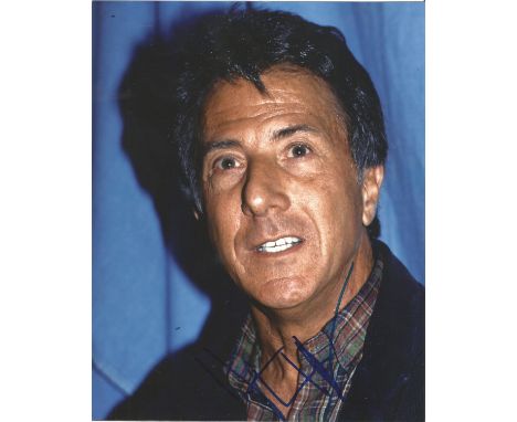 Dustin Hoffman signed 10 x 8 colour Photoshoot Portrait Photo, from in person collection autographed at London TV Studios 200