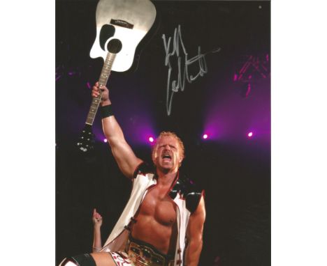 Jeff Jarrett signed 10 x 8 colour Wrestling Portrait Photo, from in person collection autographed at New York 2011. Good Cond