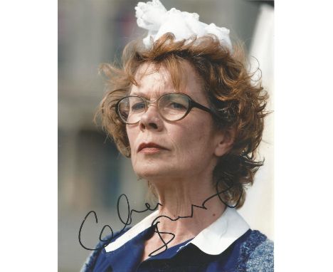Celia Imrie signed 10 x 8 colour St Trinians Portrait Photo, from in person collection autographed at London TV Studios 2014.