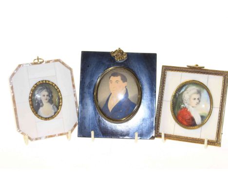 Three portrait miniatures
