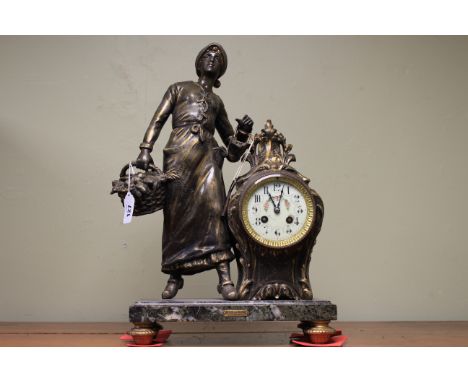 Figural mantel clock 