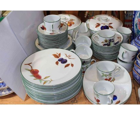 Royal Worcester Evesham Vale service including lidded tureens, over sixty pieces