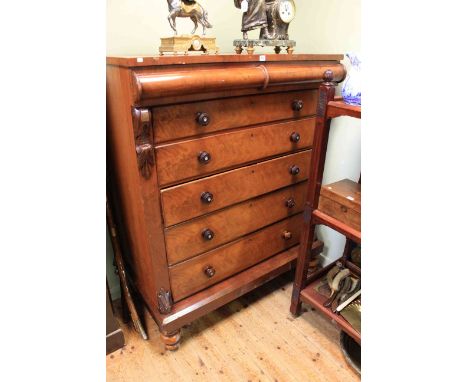 Victorian mahogany six drawer scotch chest