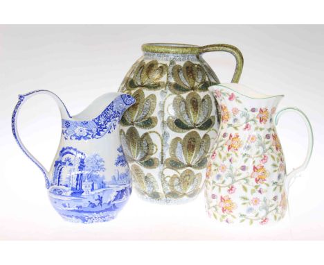 Denby jug, Spode Italian jug and Minton Haddon Hall jug