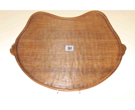 Mouseman kidney shaped tray
