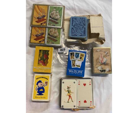 A quantity of vintage collectable playing cards