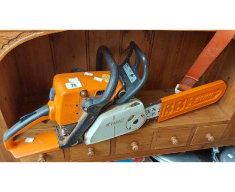 A Stihl petrol chainsaw