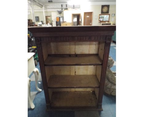 An Edwardian Three Shelf Open Bookcase.