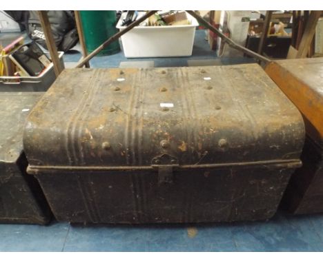 A Metal Travelling Trunk.