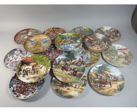 Two Sets of Decorated Plates Holy Cats and County Days.