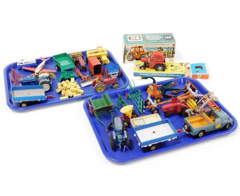 Various die cast toys, to include a Massey Ferguson tractor 135, various Massey Ferguson agricultural vehicles, forage harves