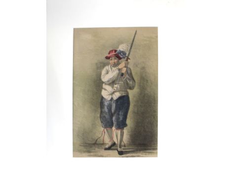 Henry Ninham (1793-1874), "A Whiffler to the Norwich Corporation (portrait of William Dewing)", hand coloured lithograph publ