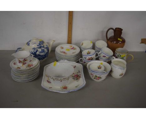 Group of ceramic items including Cauldon part tea set