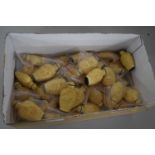 Box containing a quantity of Chinese carved scent bottles