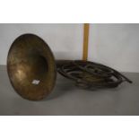 A vintage metal horn instrument