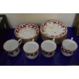 A part English porcelain tea set