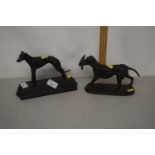 Two Spelter models of hunting dogs
