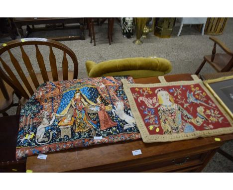 Two 20th Century copies of Medieval tapestry wall hangings