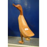 Wooden model of a duck