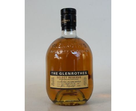 GLENROTHES SELECT RESERVE
1 bottle.  Glenrothes Select Reserve Single Malt Scotch Whisky.  70cl.  43% abv.  Bottled by Berry 