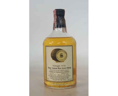GLENKINCHIE 1978 VINTAGE - SIGNATORY
Signatory's 19 year old bottling of this Lowland Single Malt Scotch Whisky.  70cl.  58.2