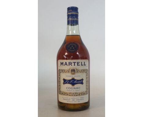 MARTELL 3 STAR COGNAC
This is an example of Martell's 3 Star cognac (now called VS) from the early 1970's.  24 2/3 Fl. Ozs.  