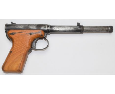 Diana Model 2 .177 air pistol with named barrel and wooden grips, NVSN.&nbsp;