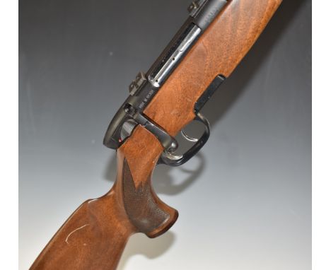 Steyr Mannlicher Model L .308 Win bolt-action rifle with chequered semi-pistol grip, sling mounts, set trigger and 21.25 inch