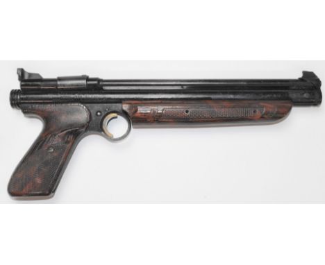 Crosman Model 1322 Medalist .22 target air pistol with shaped and chequered composite grip and adjustable sights, serial numb