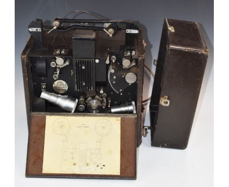 Bell &amp; Howell Gaumont Model 601 16mm cine projector, GB Equipments model L516 cine projector, Specto projector and two Ta
